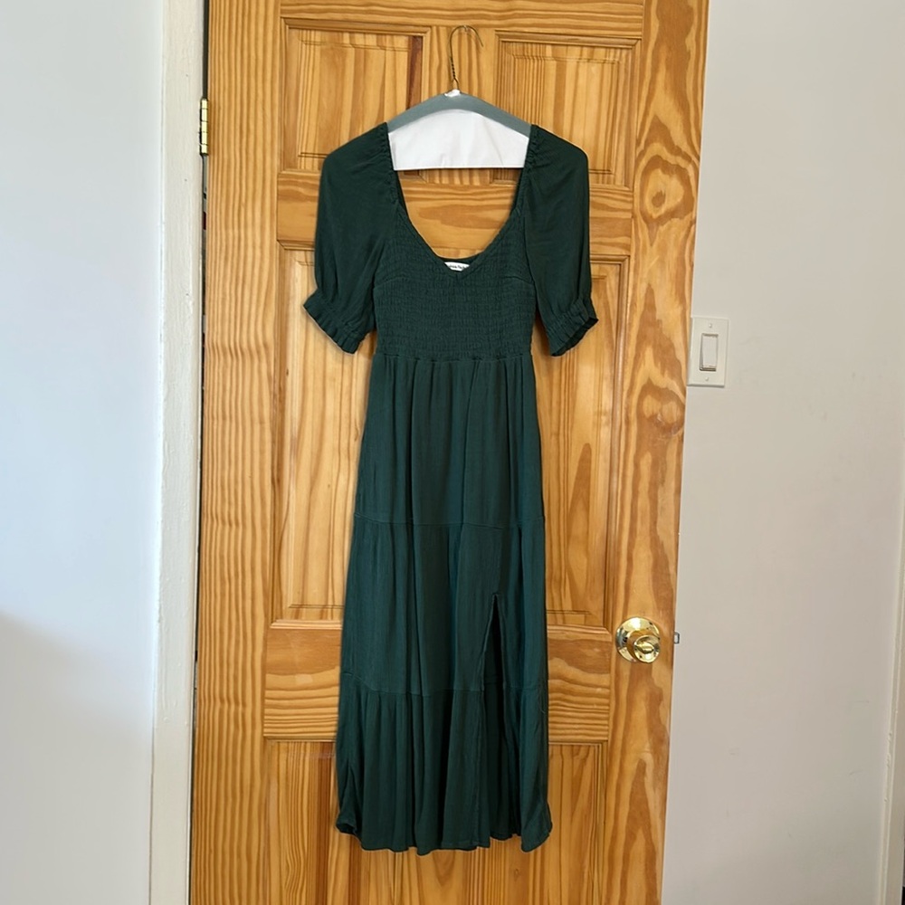 Abercrombie & Fitch - Green Maxi Dress - Tiered - Size XS
